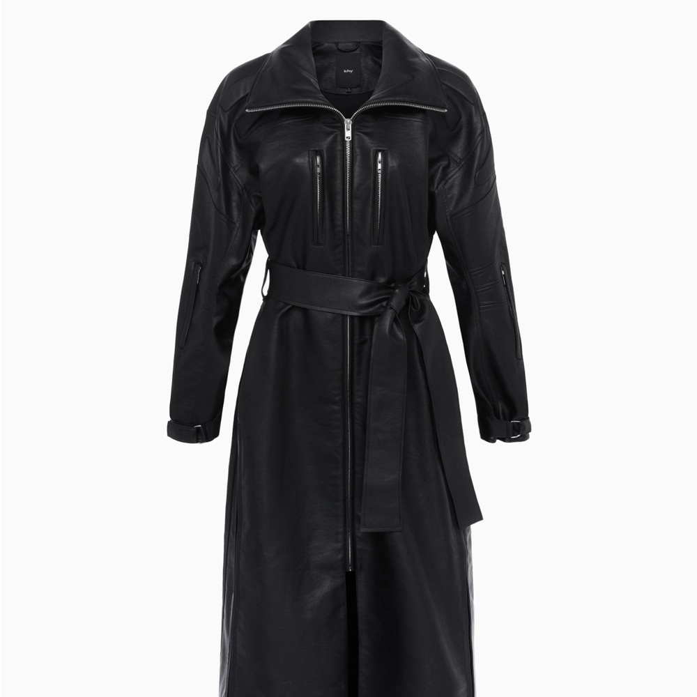 KHY Faux Leather Trench